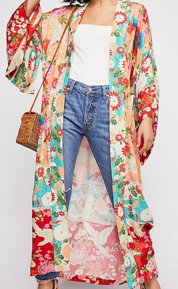 NWT Spell Delilah Patchwork Maxi Kimono